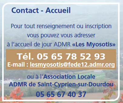 Contact Association Les Myosotis ADMR